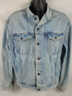 Levi Strauss Vintage 1988 Jean Denim Light Blue Jacket Mens size Medium